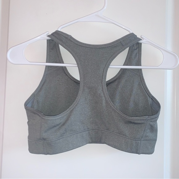 Nike Dri Fit Racerback Sports Bra Gray Black Size Small - Picture 3 of 3